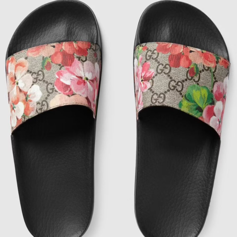 Gucci GG Bloom Slides Sandals Size 7.5 ( 38 )